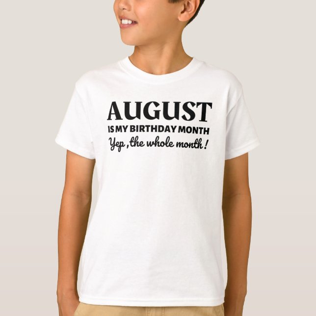 T-shirt août est mon anniversaire (Devant)