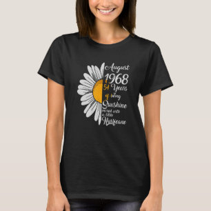 T-shirt Août Fille 1968 54e Anniversaire du soleil
