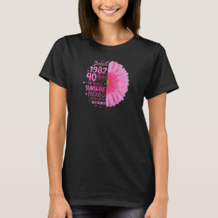 T-shirt Août Fille 1982 40 ans 40e anniversaire