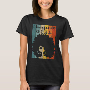 T-shirt Août Fille Afro Naturelle Cheveux Diva Femme Noire