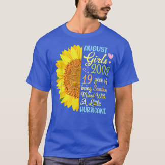 T-shirt Août Filles 2003 19 Ans D'Être Sunshine Mied