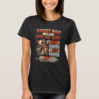 T-shirt Août Homme Je Suis Un Fils De Dieu Plus Fort Que V