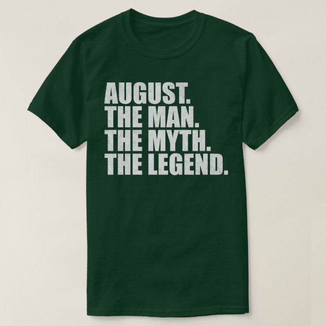 T-shirt Août Nom Août prénom (Design devant)