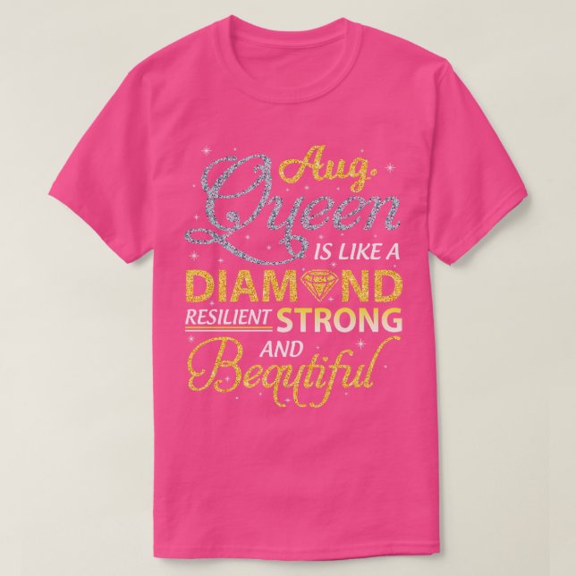 T-shirt Août Résilient Fort Et Beau Joyeux Naissance (Design devant)
