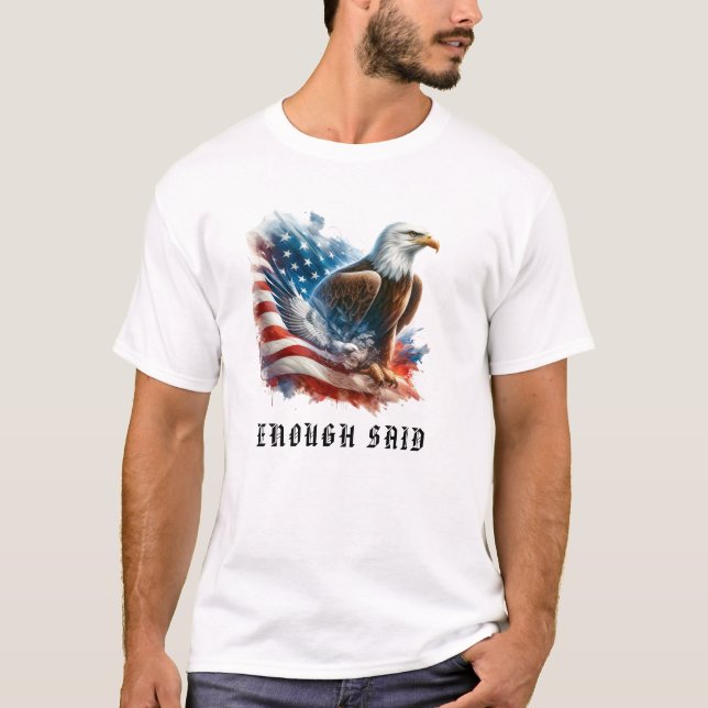 T-shirt *~* AP16 American Flag USA Bald EAGLE Détails (Devant)