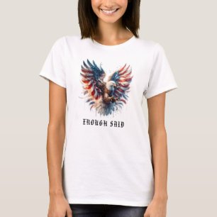 T-shirt *~* AP16 Artsy American Flag Bald EAGLE USA
