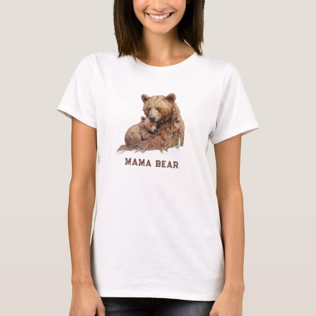 T-shirt *~* AP72 MAMA BEAR Love Cub Mère's Day Cadeau (Devant)