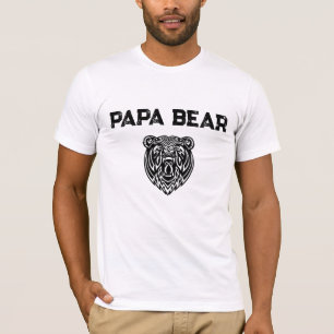 T-shirt *~* AP86 Fête des pères de tête d'OURS de PAPA cel