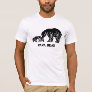 T-shirt *~* AP86 Fleurs sauvages Papa BEAR Fête des pères