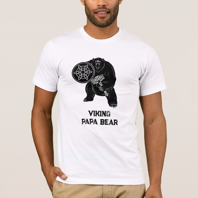 T-shirt *~* AP86 Viking Celtic Thor BEAR Fête des pères (Devant)