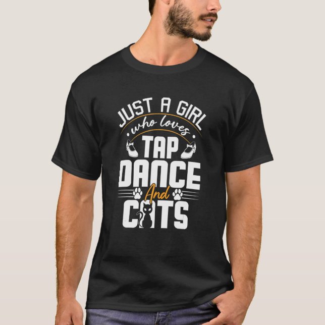 T-shirt Ap Danseuse Chat Juste Une Fille (Devant)