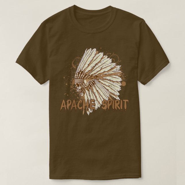 T-shirt Apache Head Spirit Costume Cool Easy Halloween Gif (Design devant)