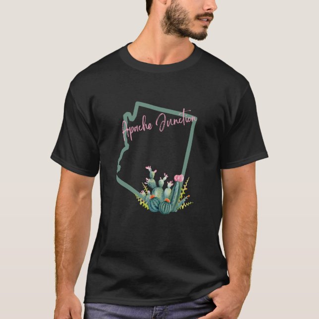 T-shirt Apache Junction Arizona Cactus State Cactus Souven (Devant)