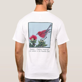 T-shirt Apapane & Lehua Blossom Hawaii Nature Illustration