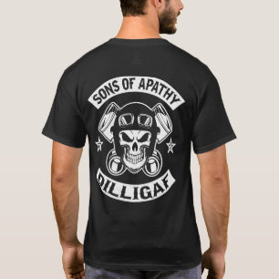 T-shirt Apathie Dilligaf de fils de moto imprimé dessus d