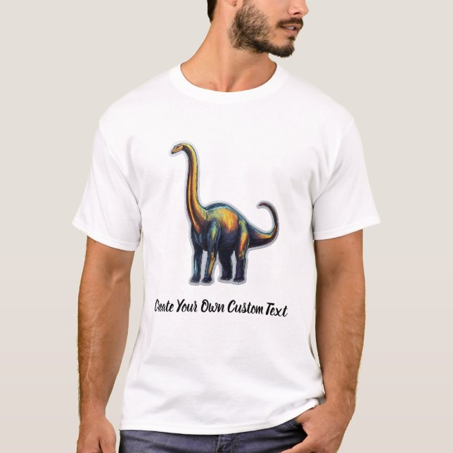 T-shirt Apatosaurus Dinosaure Créez Votre Propre Texte Per (Devant)