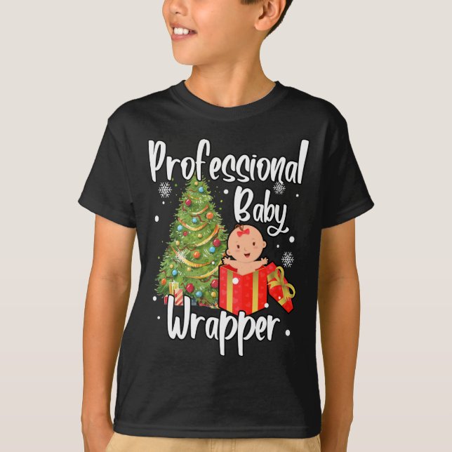 T-shirt APDL Professionnel Baby Wrapper Funny Christmas (Devant)