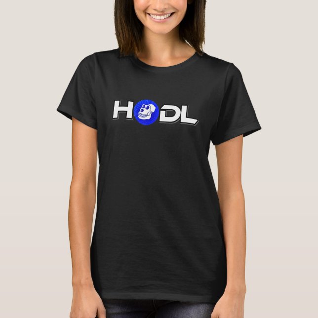 T-shirt Ape Coin HODL à la lune Crypto mème (Devant)