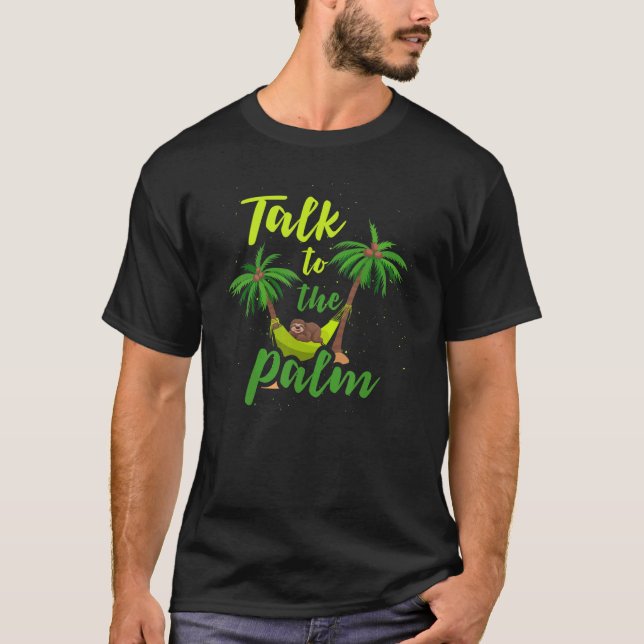 T-shirt Ape Dans Hammock Beach Parlez Au Palm 1 (Devant)