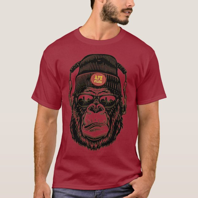 T-shirt Ape Gang For Life Funny Stock Market Options (Devant)