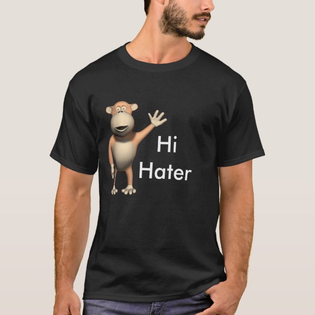 T-shirt ape_waving_hand, HiHater (Devant)