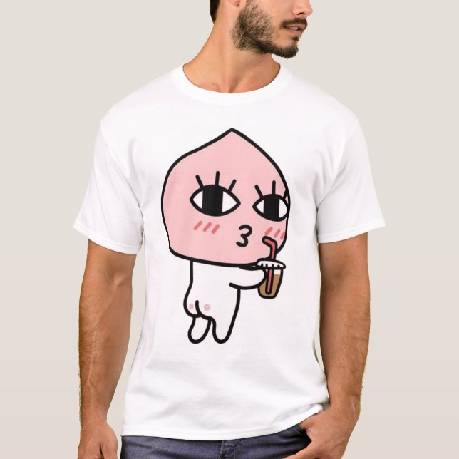 T-shirt Apeach avec café glacé (Devant)