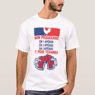 T-shirt apero alcool election 2 gouvernement programme coq