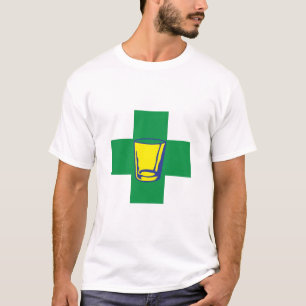 T-shirt apero alcool medecine 2 therapeutique verre croix