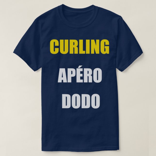 T-shirt apéro de curling dodo (Design devant)