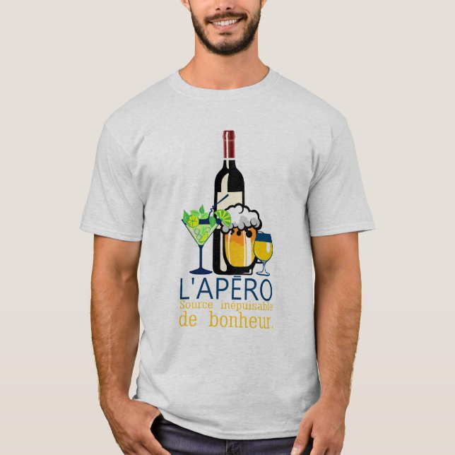 T-shirt apero pastis biere mojito vin source inepuisable b (Devant)