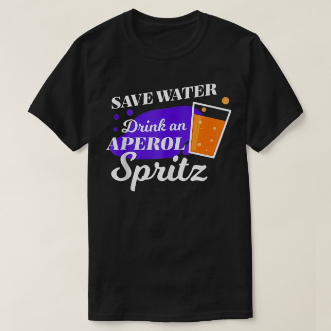 T-shirt Aperol Spritz Cocktail Party Alcool Boisson été (Design devant)