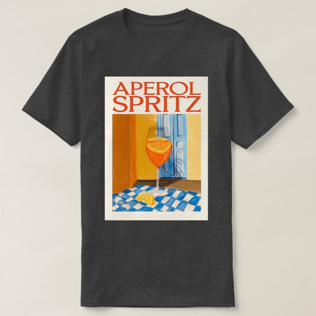T-shirt Aperol spritz peinture minimaliste poster (Design devant)