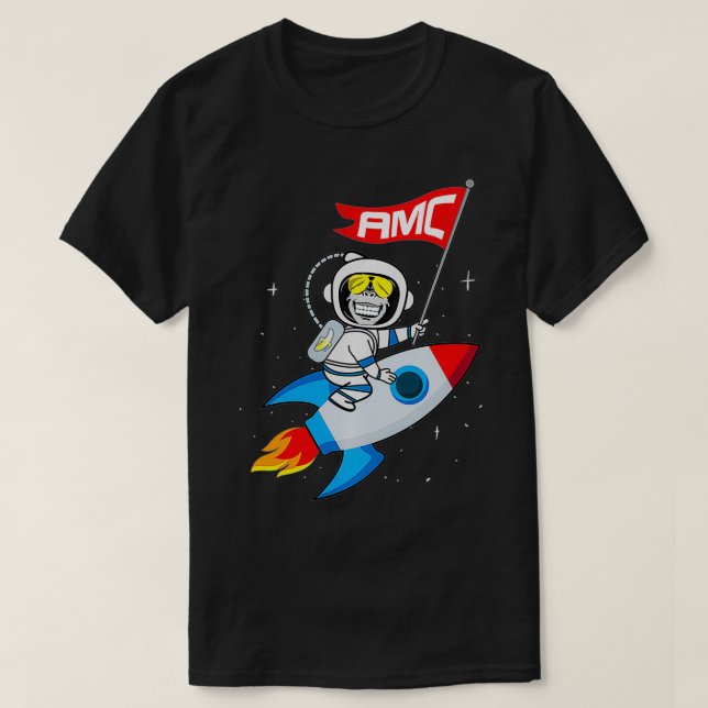 T-shirt Apes À La Lune $AMC Short Squeeze (Design devant)