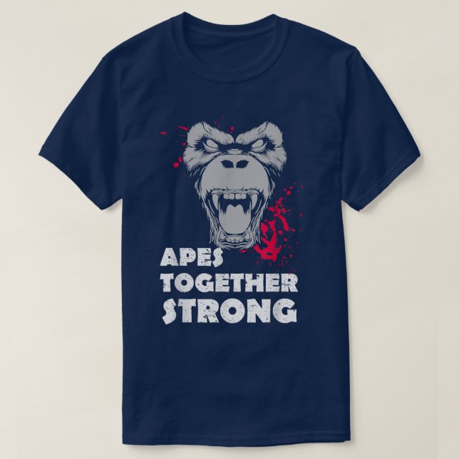 T-shirt Apes Together Strong Graphicfor Ape fans (Design devant)
