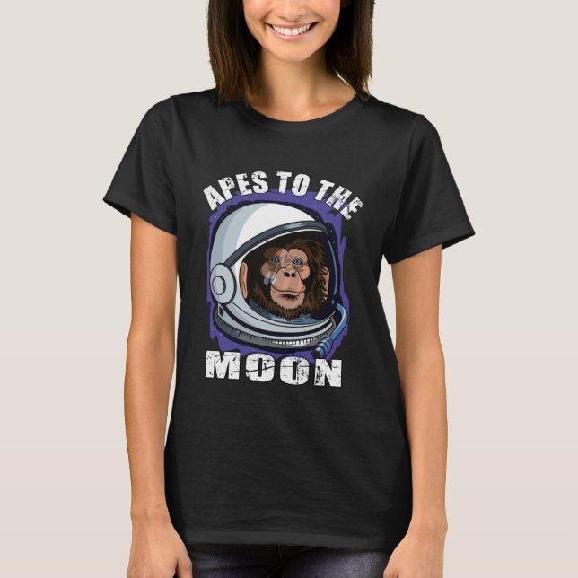 T-shirt Apes together strong HODL diamond hands to the moo (Devant)