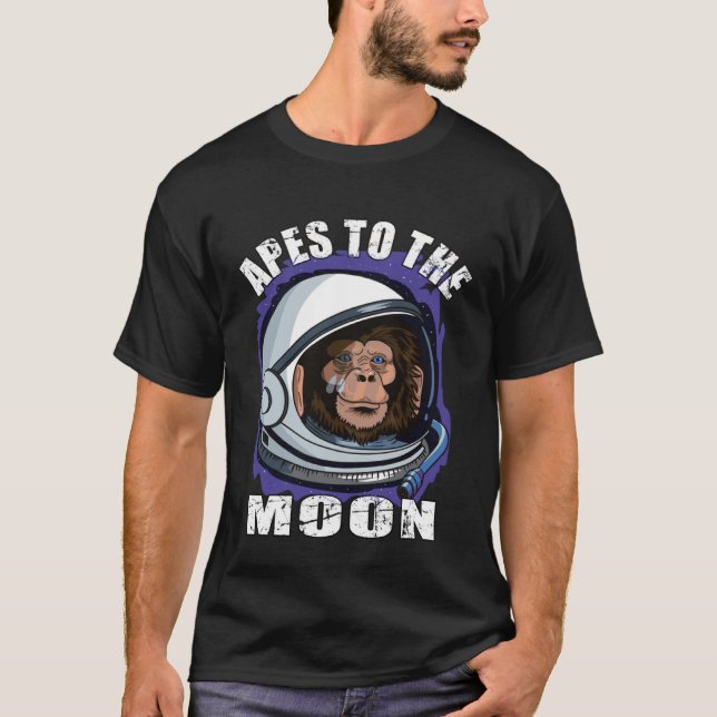 T-shirt Apes together strong HODL diamond hands to the moo (Devant)