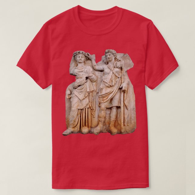 T-shirt Aphrodite Couronné Par Andreia Sebastion Relief Cl (Design devant)