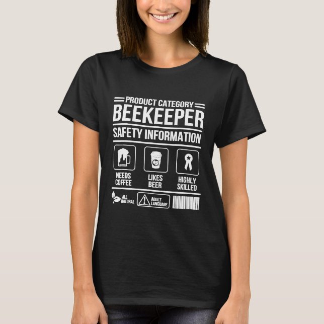 T-shirt Apiarist Beekeeper Info Apiculture apiculture apic (Devant)