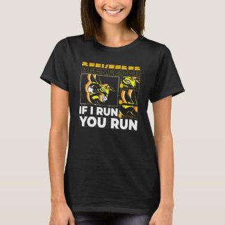T-shirt Apiculteur Si Je Cours Tu Cours Abeille 2