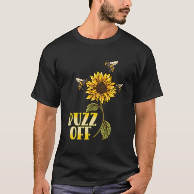 T-shirt Apiculture - Bee Buzz Off Sunflower - Apiary (Devant)