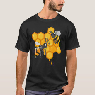 T-shirt Apiculture Cute Bees Honeycomb Bee Hive Beekeeping