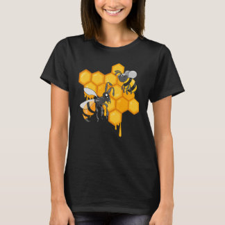 T-shirt Apiculture Cute Bees Honeycomb Bee Hive Beekeeping