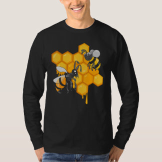 T-shirt Apiculture Cute Bees Honeycomb Bee Hive Beekeeping