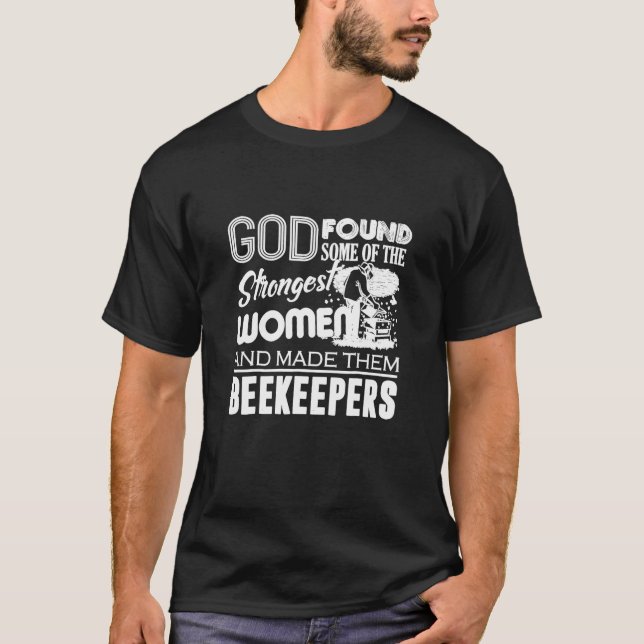 T-shirt Apiculture - Dieu a fait les femmes apiculteurs le (Devant)