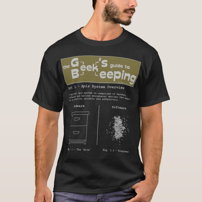 T-shirt Apiculture geek (Vue d'ensemble du système) - T-sh (Devant)