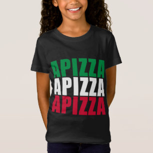 T-Shirt Apizza Drapeau Italien Nouveau Haven Style Pizza