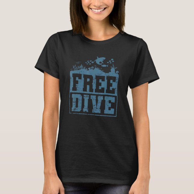 T-shirt Apnoea Diving Ocean Free Dive (Devant)