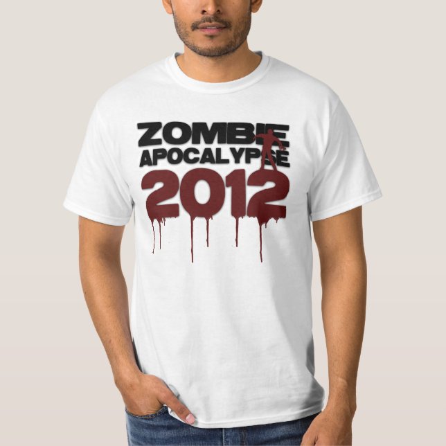 T-shirt Apocalypse 2012 de zombi (Devant)