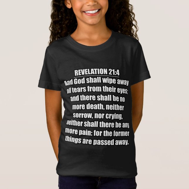 T-Shirt Apocalypse 21:4 KJV Verset de la Bible (Devant)