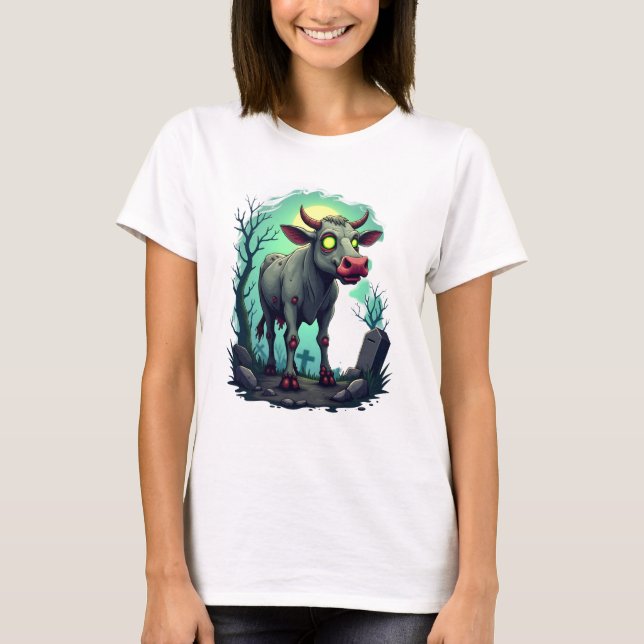 T-shirt Apocalypse de vache zombie (Devant)